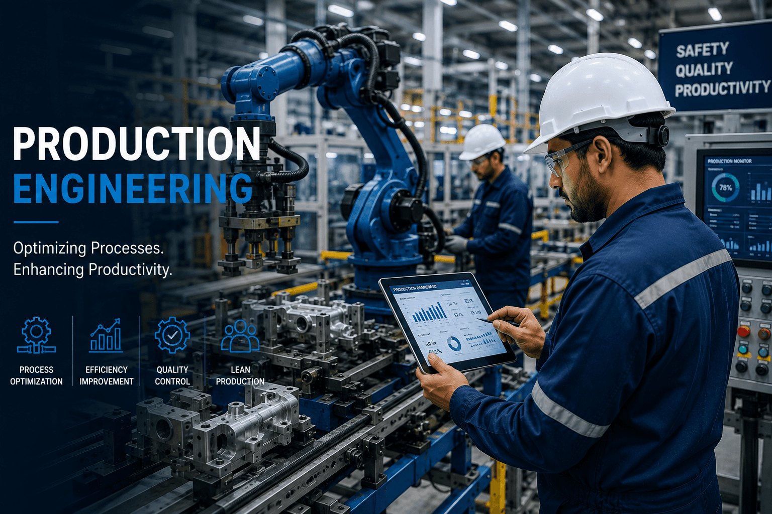 Production engineering activity in a manufacturing facility