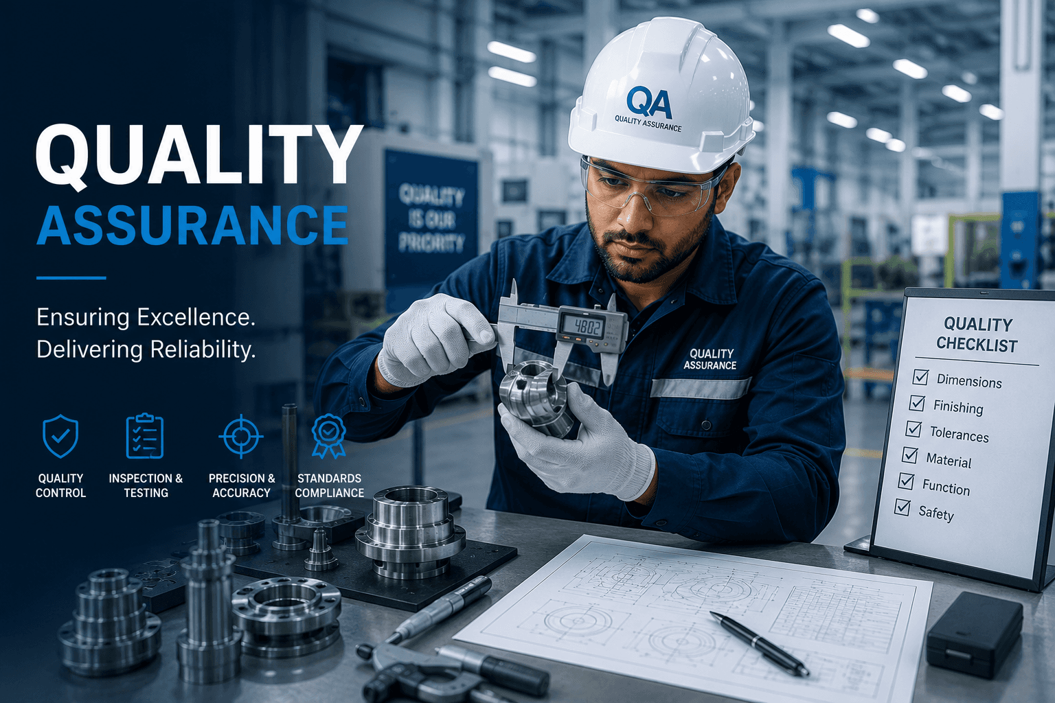 Quality engineering inspection activity in an industrial setting