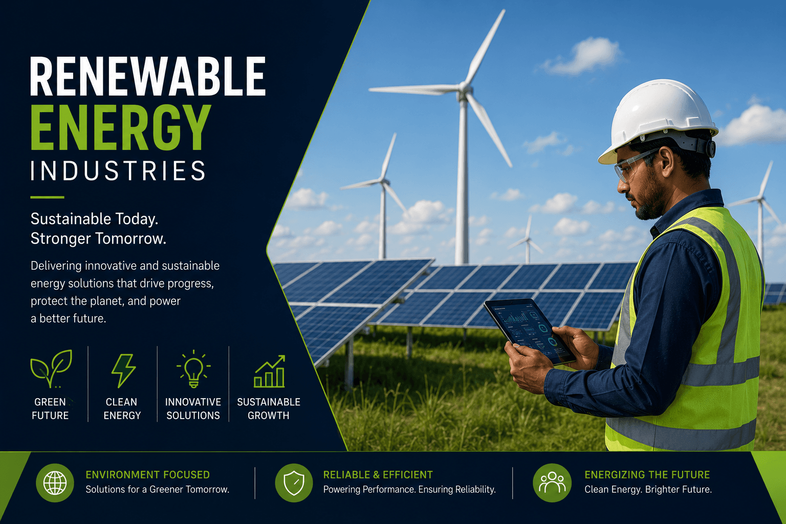 Renewable energy infrastructure and engineering site